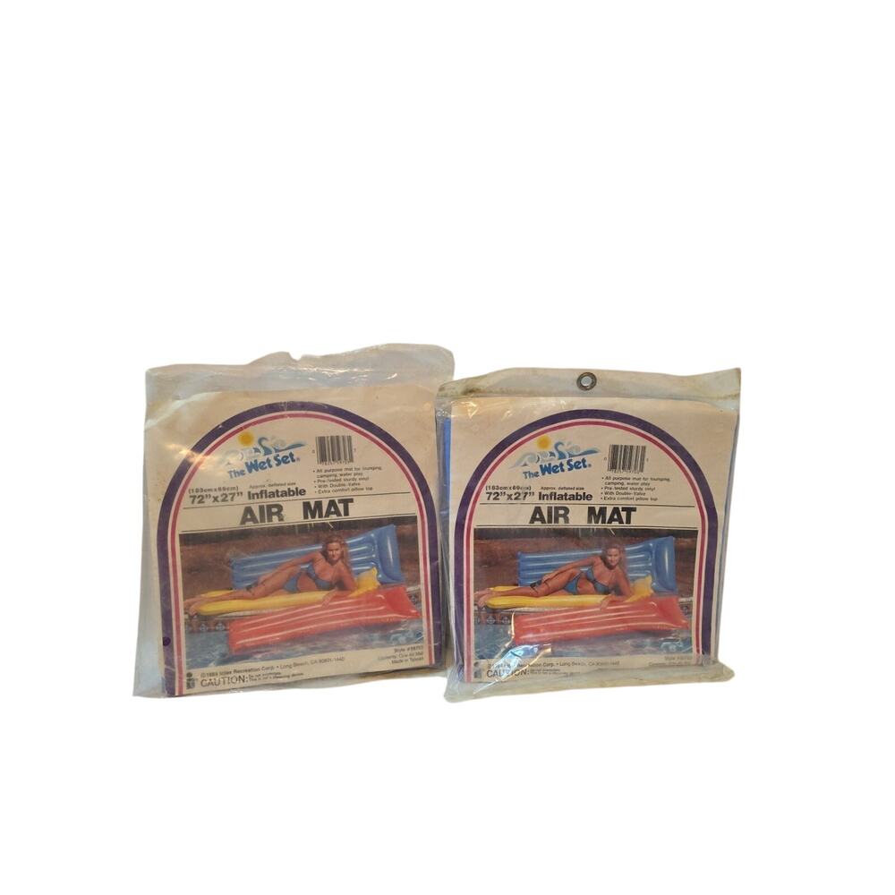 Inflatable Air Mat 72x27 (Lot of 2 Blue) The Wet Set 59703 Zee Toys New NOS